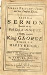 1716 “Being a Sermon Preached on the First Day of August. (The Day which King George Began His Happy Reign)”