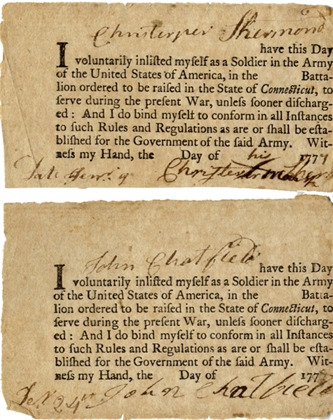 1777 - Enlistment Documents