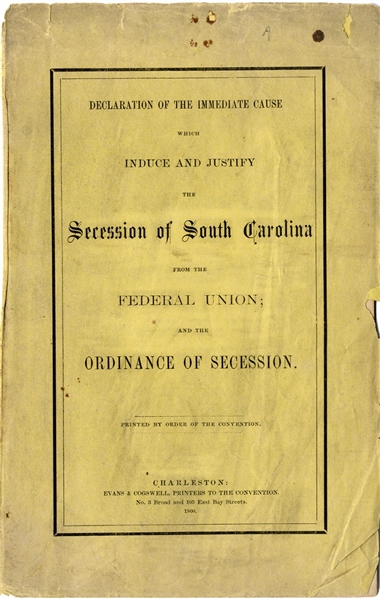 Printed at the Inception of the Southern Nation