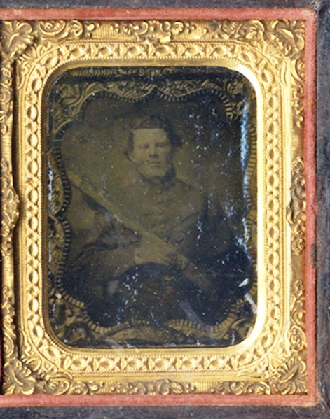 Confederate Soldier Tintype of Ambrotype