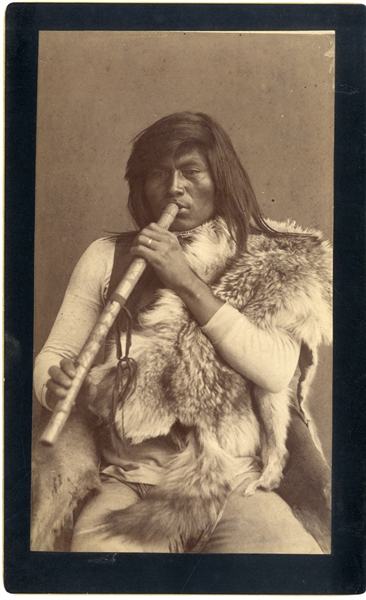 Very Nice Native American Flutist Photograph