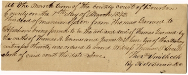 Slave Manumission  Document