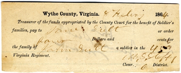 Confederate Family Relief Form