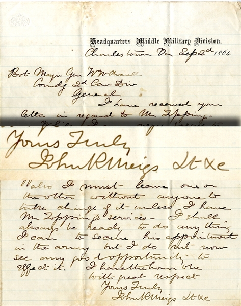 John Rodgers Meigs - KIA Only One Month After This Letter