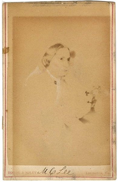 Signed Twice! Carte-de-visite photograph of Mrs. Robert E. Lee, Martha Washington’s great-granddaughter