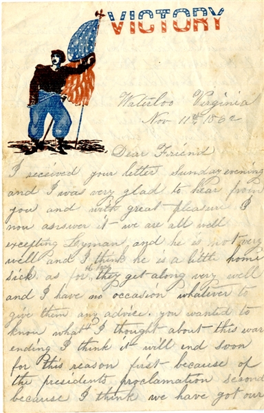 Soldier Letter -believes War to end soon due to Proclamation