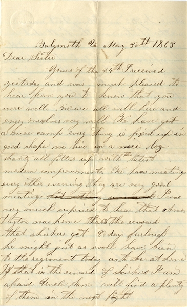 14th Connecticut Soldier Writes of  Chancellorsville and General Lee
