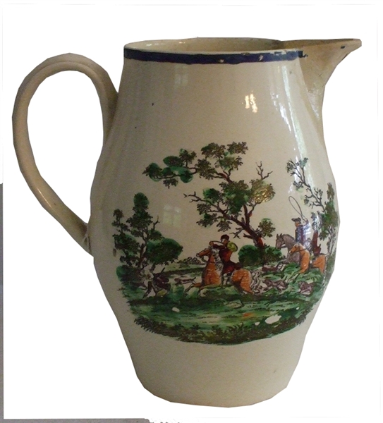 Large Decorated  Pitcher