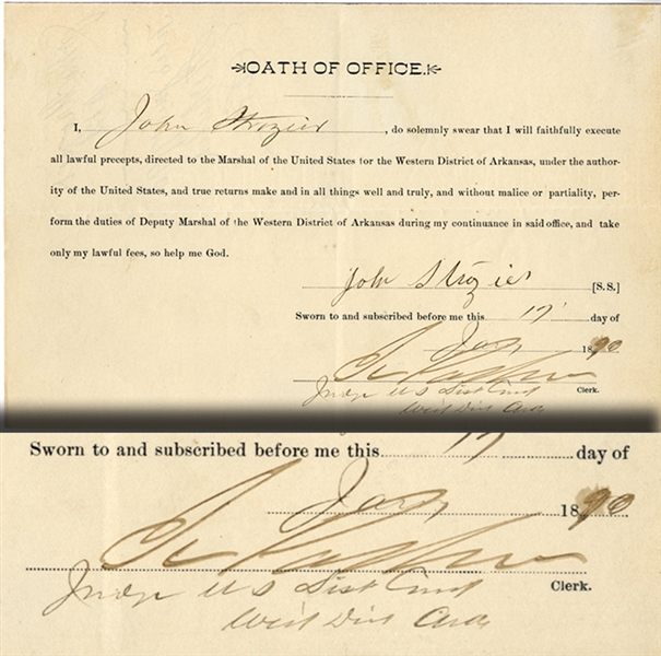 A Scarce Signed Document in the Hand of the Hanging Judge.