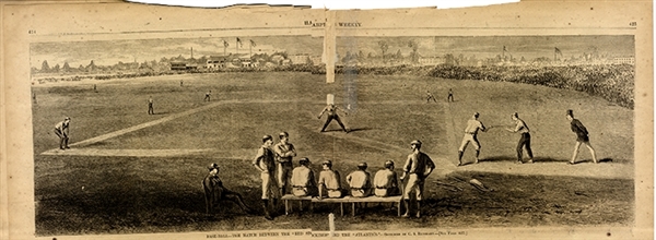 Very Early Baseball Engraving in Harpers