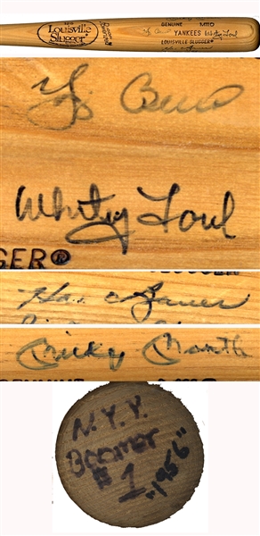 Yankees Bat Signed by the Greats of ‘56