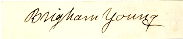  Brigham Young Autograph