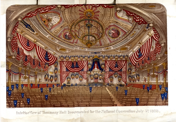 1868 Tammany Convention Hall Print