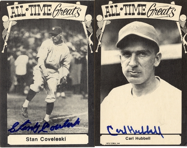 Two Old Timers Signed Cards