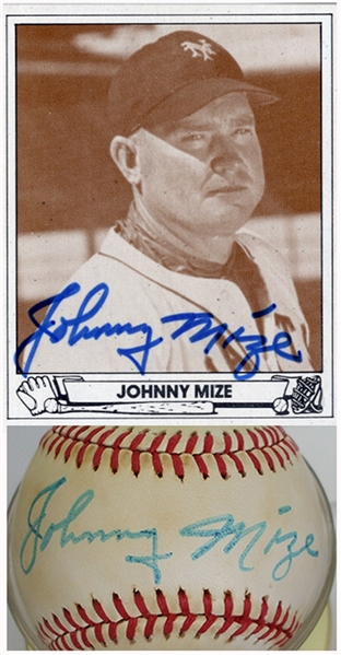 Johnny Mize Signed Ball