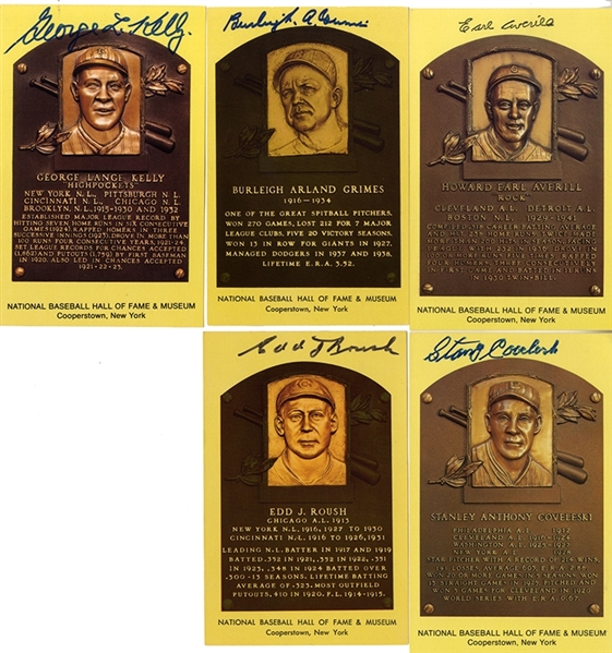 Five Signed Hall of Famers’ Cards