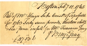 Colonial Receipt for Payment