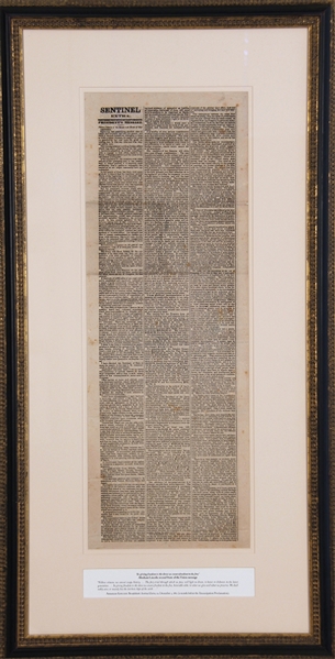 Broadsheet of Lincoln’s 1862 State of the Union Message
