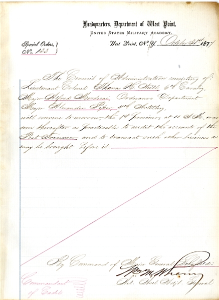 Jewish Civil War Hero West Point Document