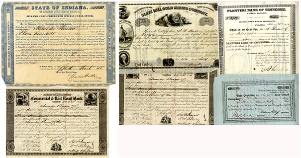 Mid 1800’s Stock Certificates