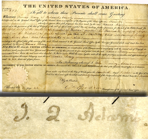 President Adams Signed Ohio Land Grant