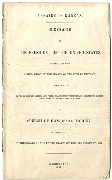 “Bleeding Kansas” Report From President Pierce