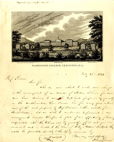 Washington College As She Appeared Before The Civil War.