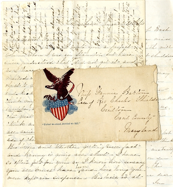 Confederate Civilian Sends a Letter on Captured Yankee Cover Mentioning Casualties from the 2nd Virginia Infantry