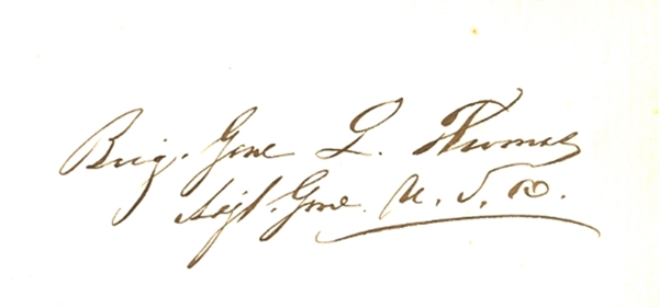 Brig. Gen. Lorenzo Thomas autograph with rank