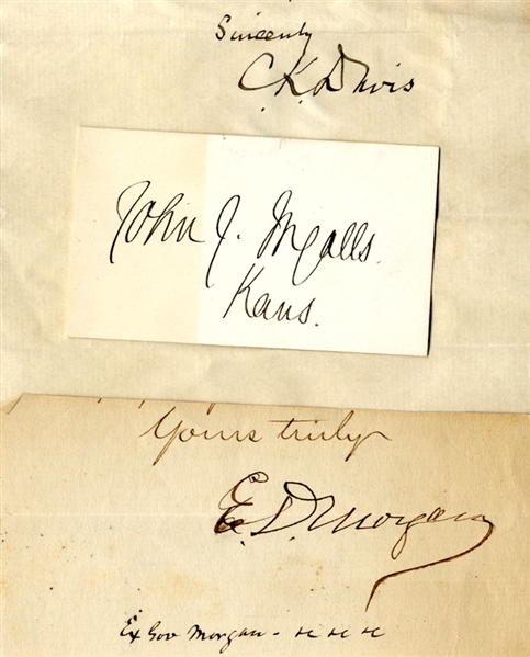 Group of THREE Civil War Politician Autographs
