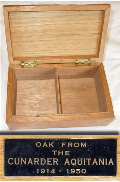 Box from the Oak of the Cunarder Aquitania