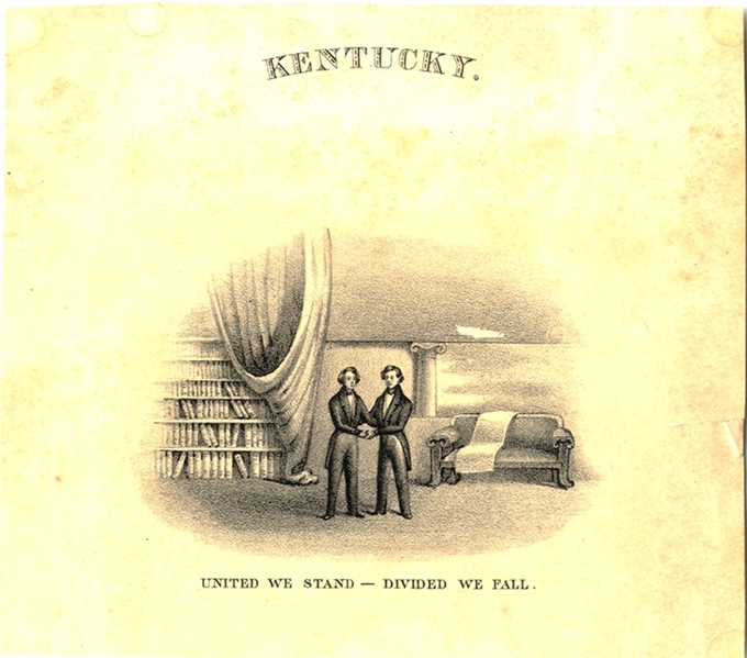 Extremely Rare and Early Kentucky State Motto design