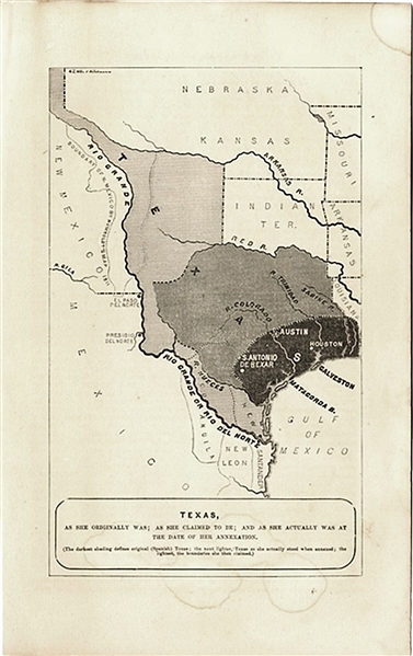 Texas Map At Time of Annexation