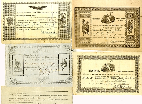 19th Century Virginia Marriage Certificates