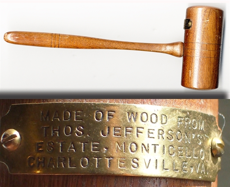Gavel Made from Wood From Thomas Jefferson’s Plantation