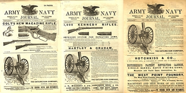 Great Advertising in These Army Naval Journal Newspaper Grouping