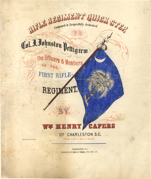 An Exceedingly Scarce Confederate Music Sheet.