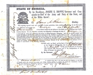 Rare 1861 Georgia Officer’s Commission for the “Confederate Invincibles”