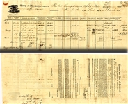 1828 Savannah "Ship Hope" Bill of Lading -- John Bones