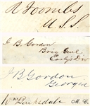 Group of Four Autographs Includes War-date General John B. Gordon