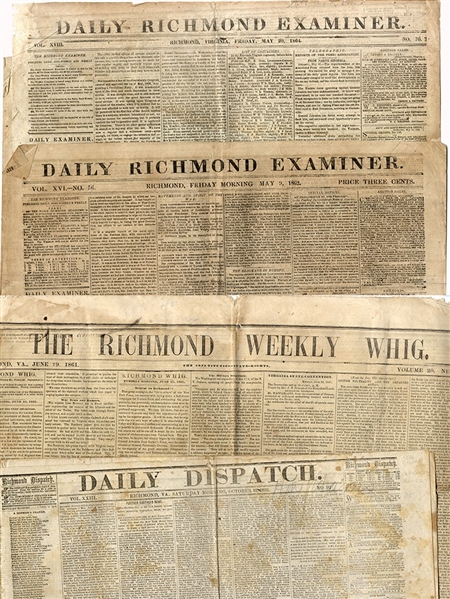 Four Confederate Newspapers with Good Content
