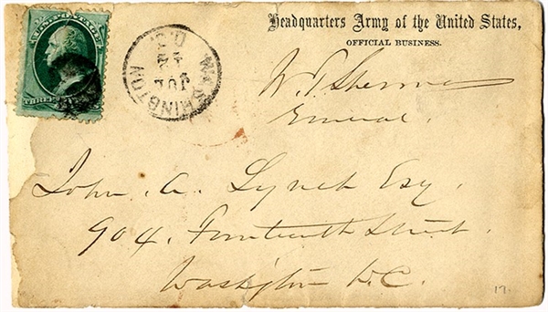 William Sherman Franked Cover