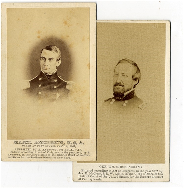 A Pair of Union Commanders’ CDV’s With Printed Identifications