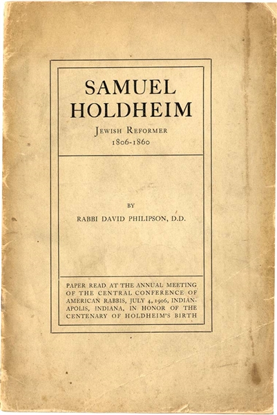 Samuel Holdheim Booklet
