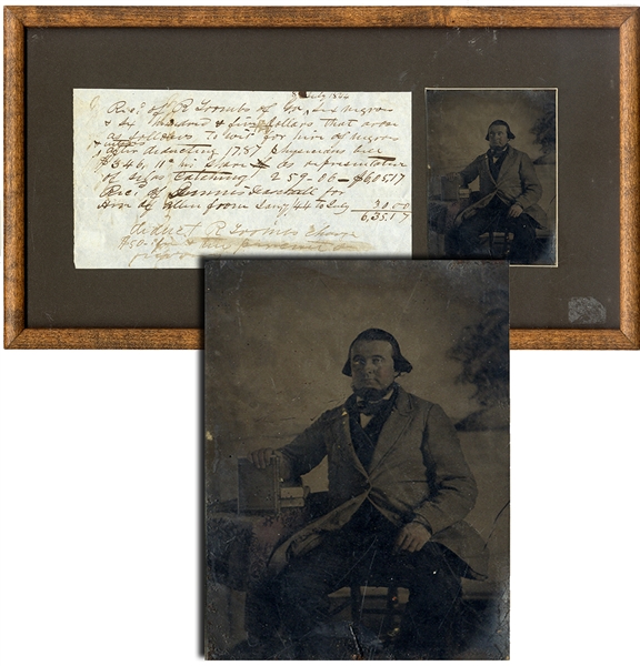 The CSA 1st Secretary of State - Quarter Plate Tintype & Document