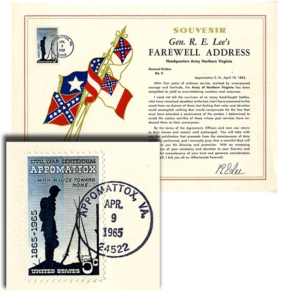 Lee’s General Orders No. 9 - 1st Day Cover