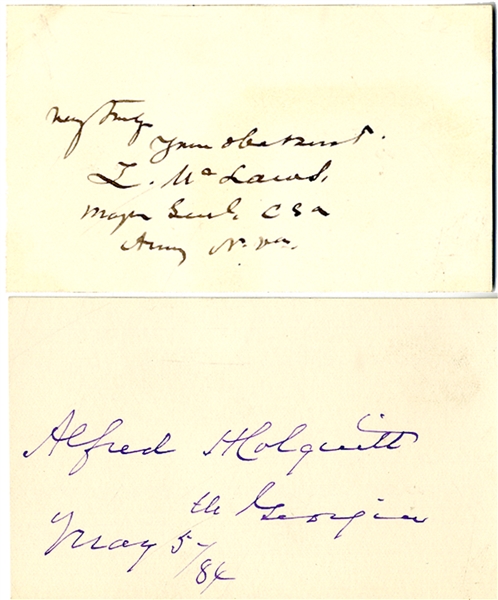 A Pair of CSA Generals Signed Cards