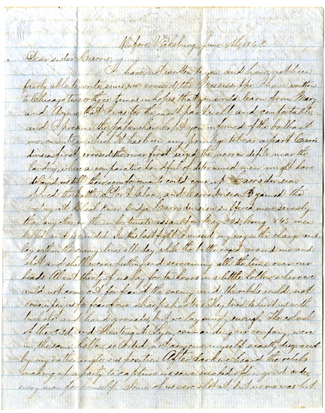 Detailed Second Assault on Vicksburg Battle Letter.