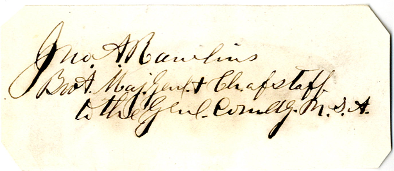US Grant’s Chief War date Signature