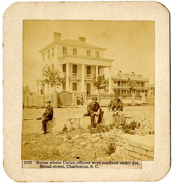 Photograph of the Charleston Waterfront House Where High Ranking Union Officers Were Held To Deter Shelling The City By Union Vessels